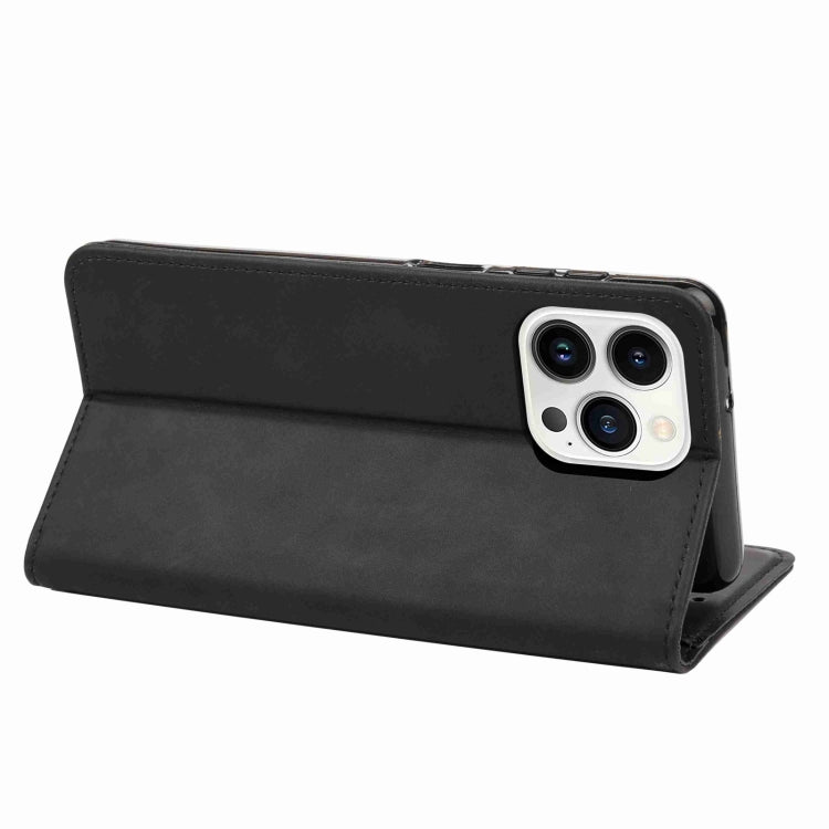 For iPhone 16 Pro Max Skin Feel Splicing Leather Phone Case
