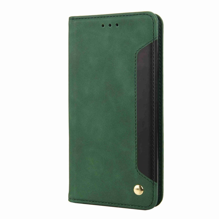 For iPhone 16 Plus Skin Feel Splicing Leather Phone Case