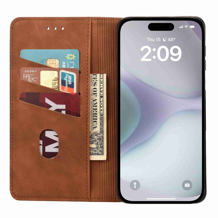 For iPhone 16 Plus Skin Feel Splicing Leather Phone Case