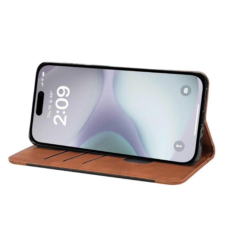 For iPhone 17 Skin Feel Splicing Leather Phone Case