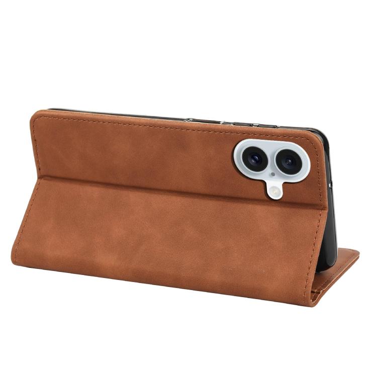 For iPhone 17 Skin Feel Splicing Leather Phone Case