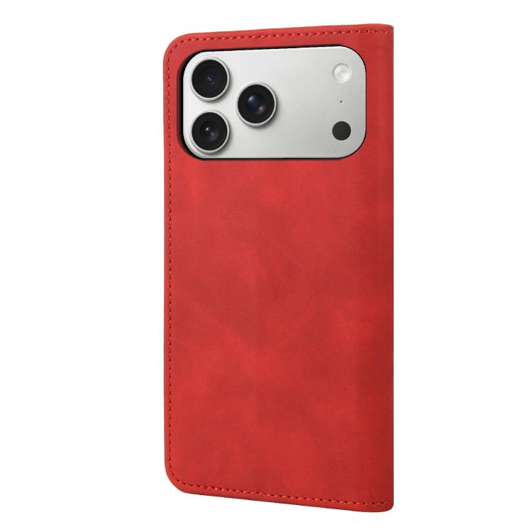 For iPhone 17 Pro Max Skin Feel Splicing Leather Phone Case
