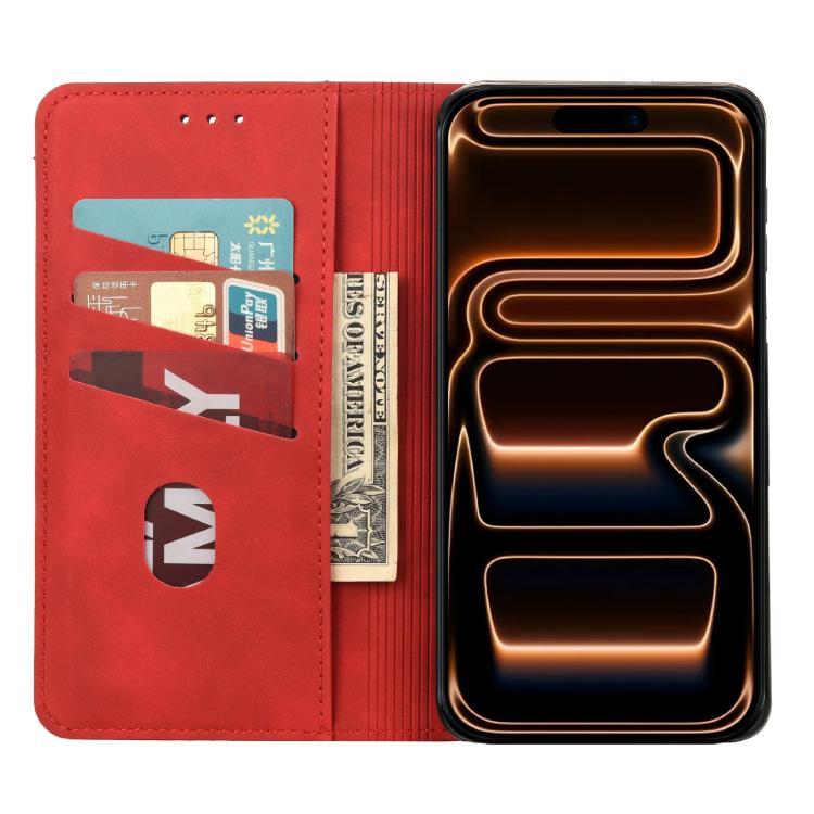 For iPhone 17 Pro Max Skin Feel Splicing Leather Phone Case