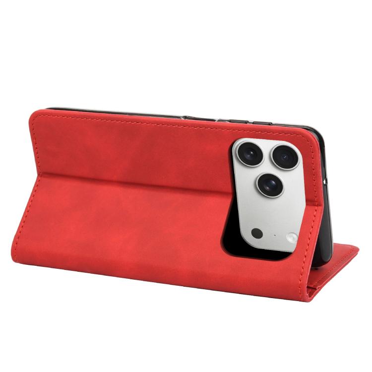 For iPhone 17 Pro Max Skin Feel Splicing Leather Phone Case