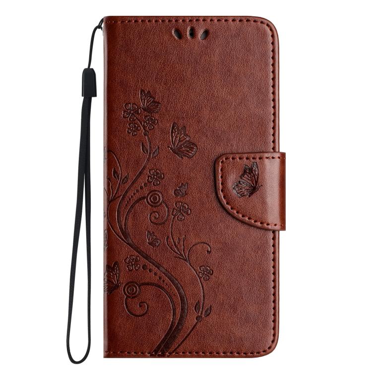 For iPhone 17e / 16e Butterfly Flower Pattern Flip Leather Phone Case