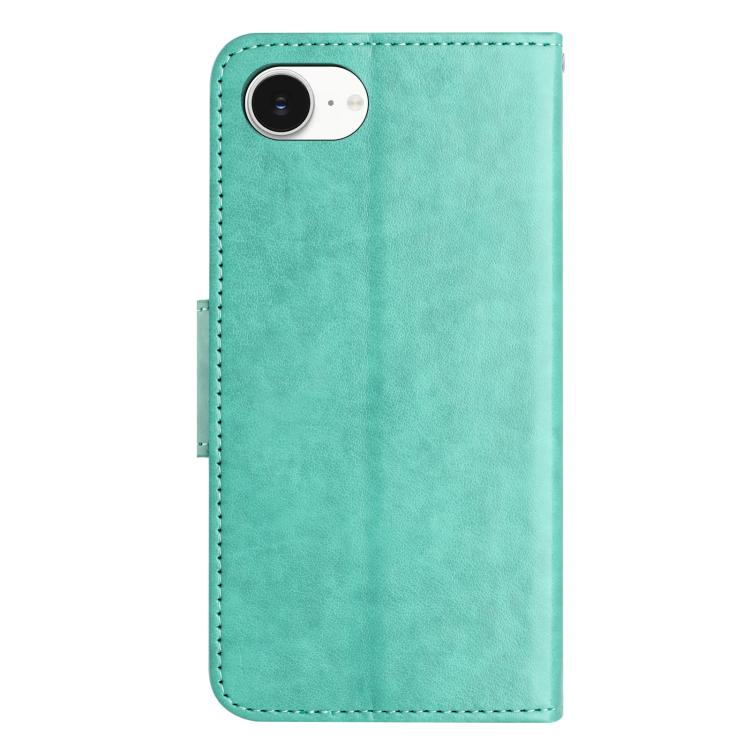 For iPhone 17e / 16e Butterfly Flower Pattern Flip Leather Phone Case
