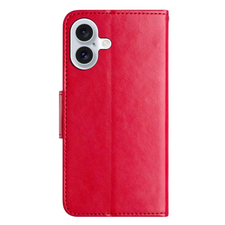 For iPhone 17 Butterfly Flower Pattern Flip Leather Phone Case