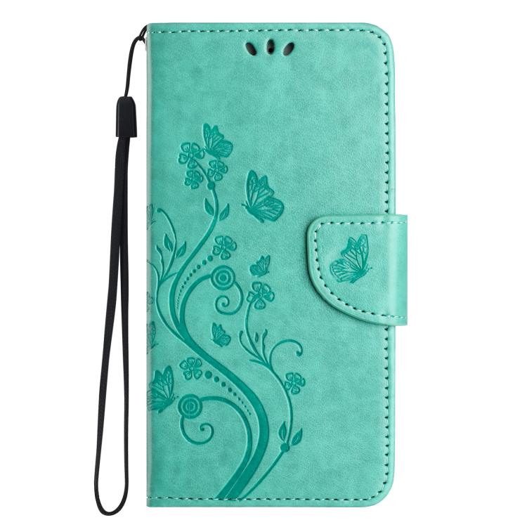 For iPhone 17 Butterfly Flower Pattern Flip Leather Phone Case