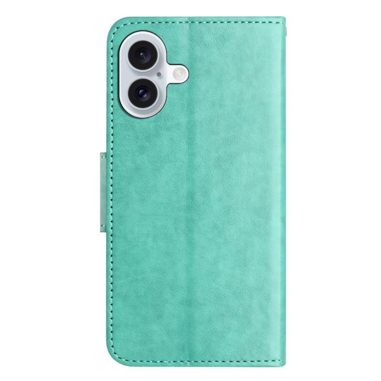 For iPhone 17 Butterfly Flower Pattern Flip Leather Phone Case