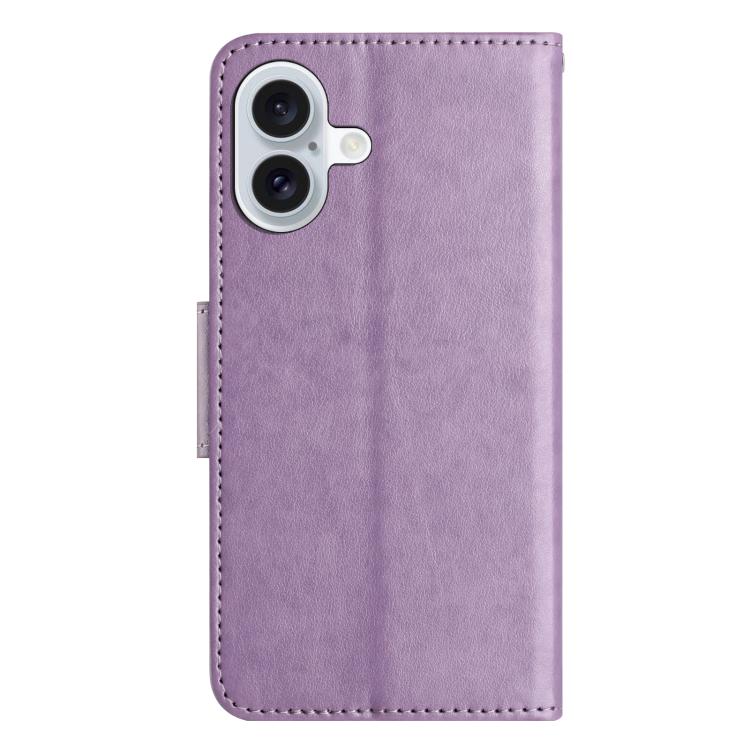 For iPhone 17 Butterfly Flower Pattern Flip Leather Phone Case