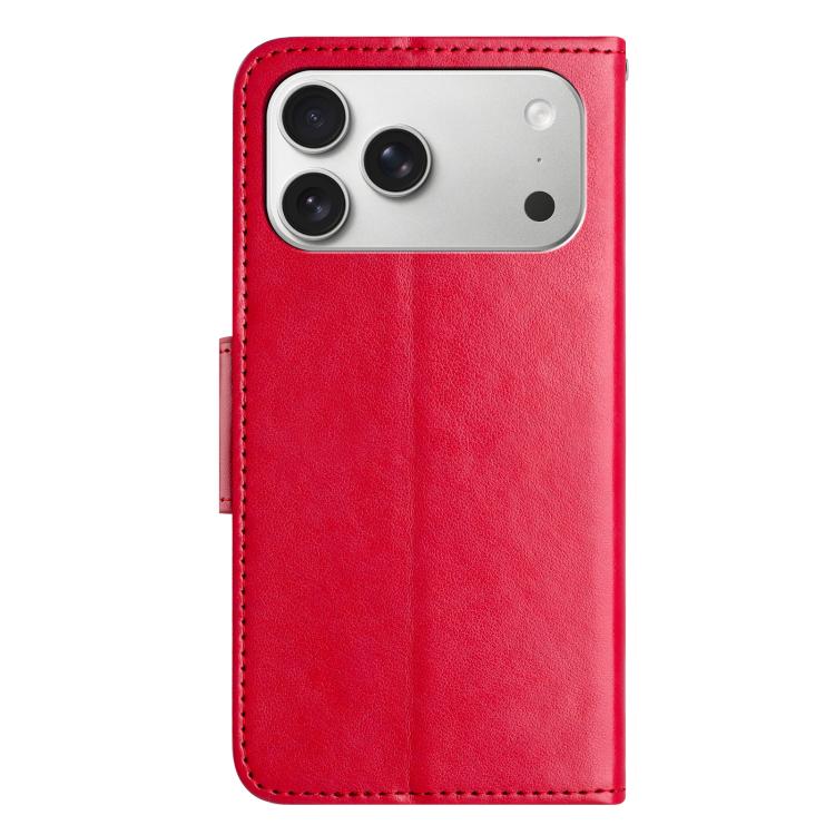 For iPhone 17 Pro Max Butterfly Flower Pattern Flip Leather Phone Case