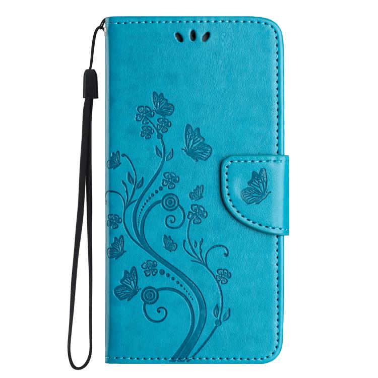 For iPhone Air Butterfly Flower Pattern Flip Leather Phone Case