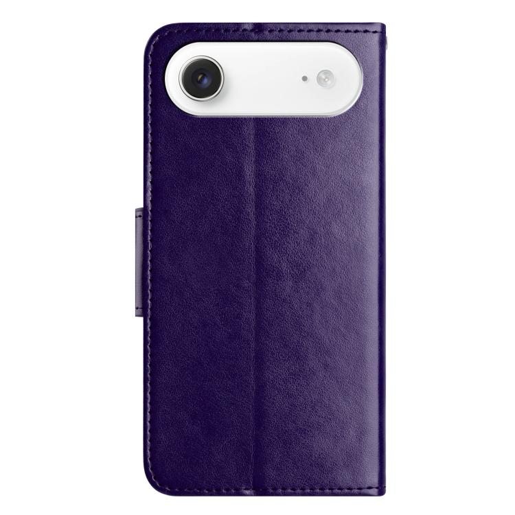 For iPhone Air Butterfly Flower Pattern Flip Leather Phone Case