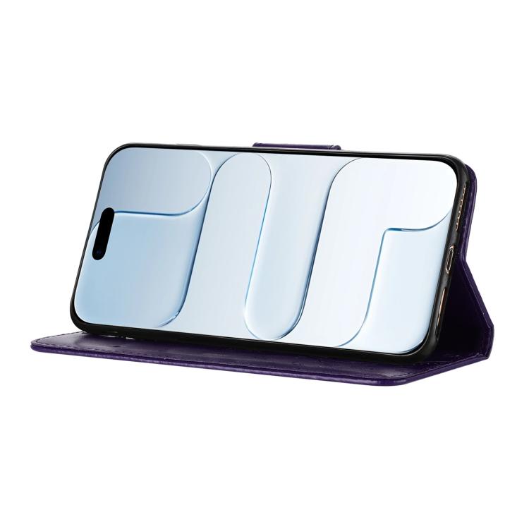 For iPhone Air Butterfly Flower Pattern Flip Leather Phone Case