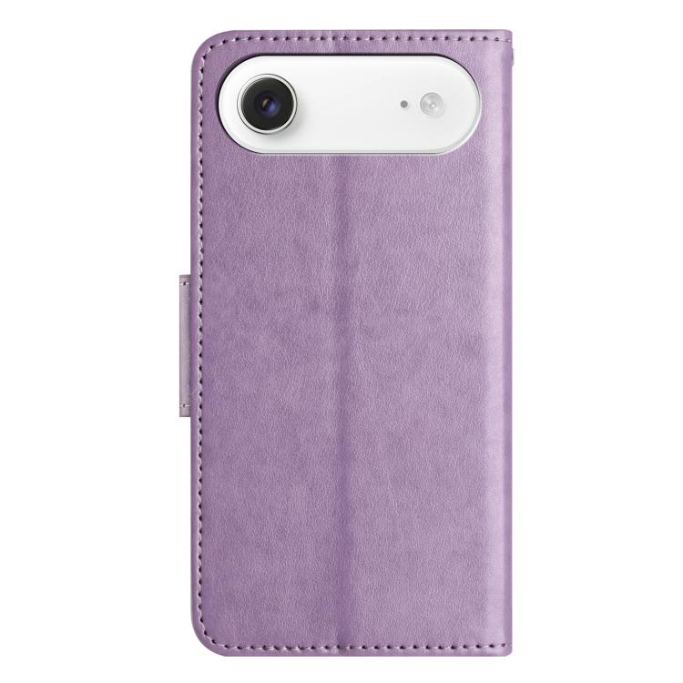 For iPhone Air Butterfly Flower Pattern Flip Leather Phone Case