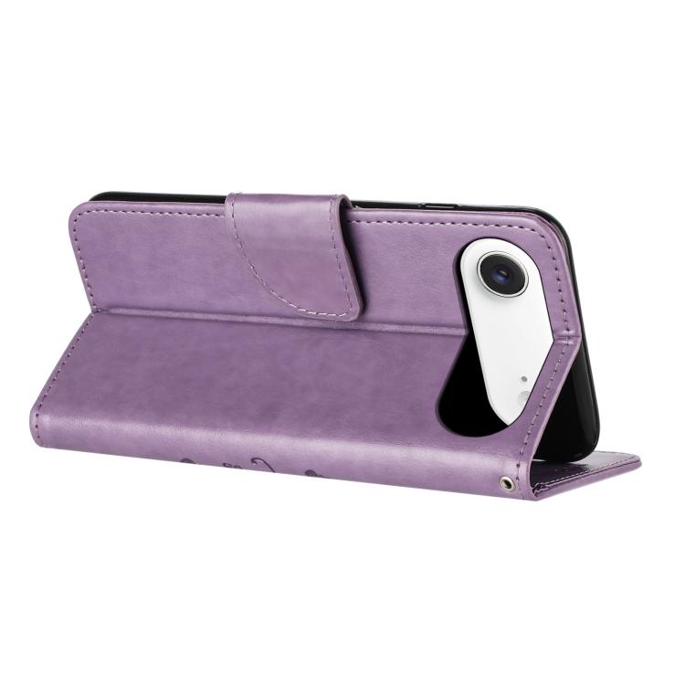 For iPhone Air Butterfly Flower Pattern Flip Leather Phone Case