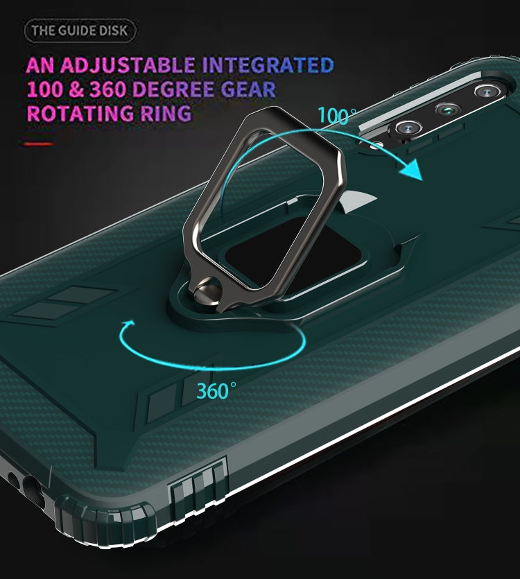 For Huawei P30 Carbon Fiber Protective Case with 360 Degree Rotating Ring Holder