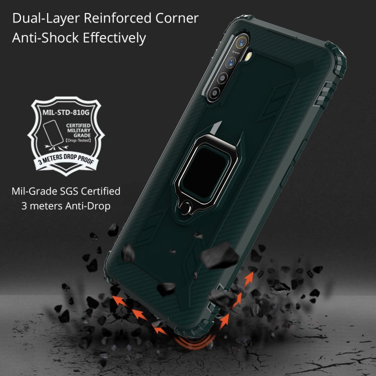 For Huawei P30 Pro Carbon Fiber Protective Case with 360 Degree Rotating Ring Holder