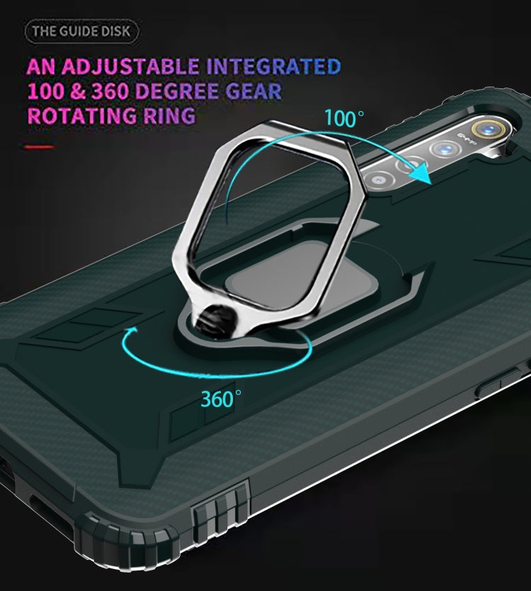For Huawei P30 Pro Carbon Fiber Protective Case with 360 Degree Rotating Ring Holder