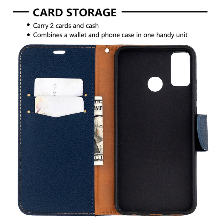 For Huawei Honor 9X Lite Litchi Texture Pure Color Horizontal Flip PU Leather Case with Holder & Card Slots & Wallet & Lanyard