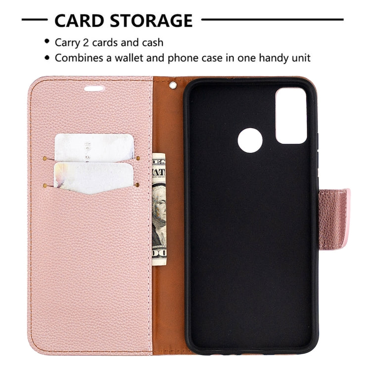 For Huawei Honor 9X Lite Litchi Texture Pure Color Horizontal Flip PU Leather Case with Holder & Card Slots & Wallet & Lanyard
