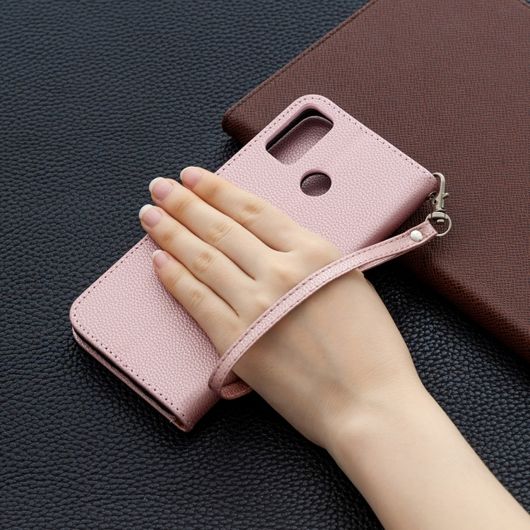 For Huawei Honor 9X Lite Litchi Texture Pure Color Horizontal Flip PU Leather Case with Holder & Card Slots & Wallet & Lanyard