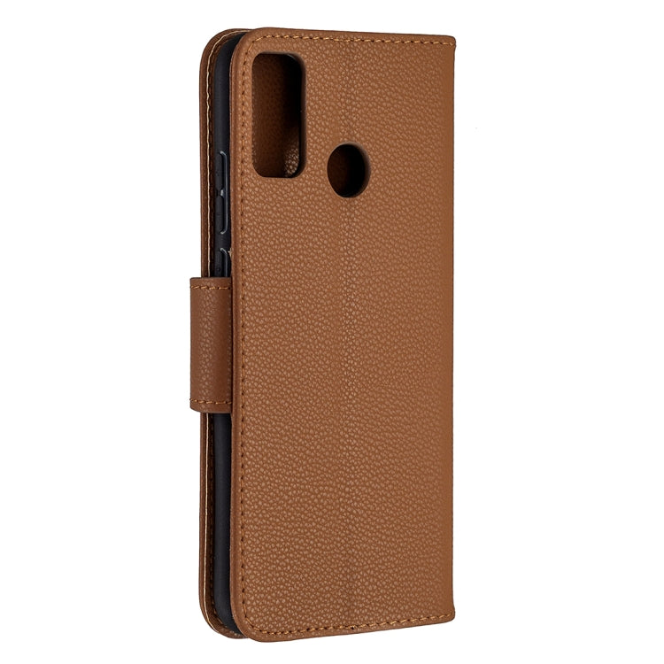 For Huawei Honor 9X Lite Litchi Texture Pure Color Horizontal Flip PU Leather Case with Holder & Card Slots & Wallet & Lanyard