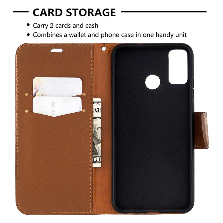 For Huawei Honor 9X Lite Litchi Texture Pure Color Horizontal Flip PU Leather Case with Holder & Card Slots & Wallet & Lanyard