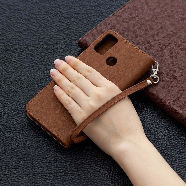 For Huawei Honor 9X Lite Litchi Texture Pure Color Horizontal Flip PU Leather Case with Holder & Card Slots & Wallet & Lanyard