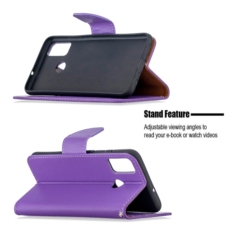 For Huawei Honor 9X Lite Litchi Texture Pure Color Horizontal Flip PU Leather Case with Holder & Card Slots & Wallet & Lanyard