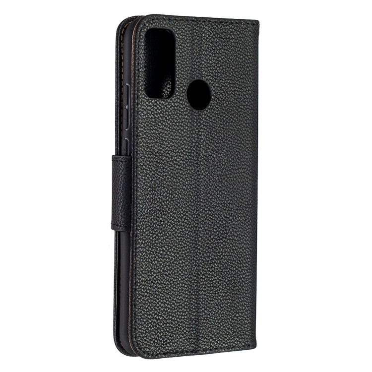 For Huawei Honor 9X Lite Litchi Texture Pure Color Horizontal Flip PU Leather Case with Holder & Card Slots & Wallet & Lanyard