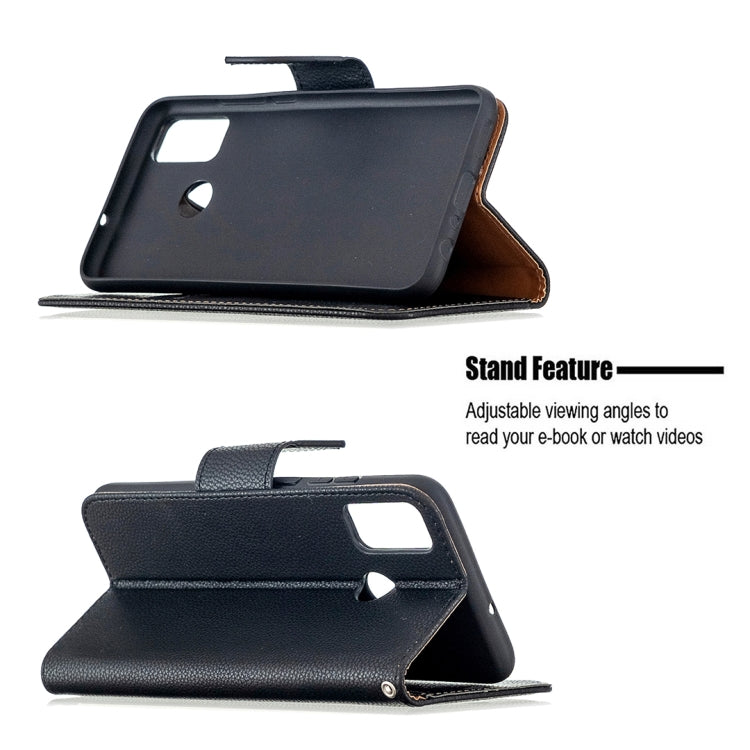 For Huawei Honor 9X Lite Litchi Texture Pure Color Horizontal Flip PU Leather Case with Holder & Card Slots & Wallet & Lanyard