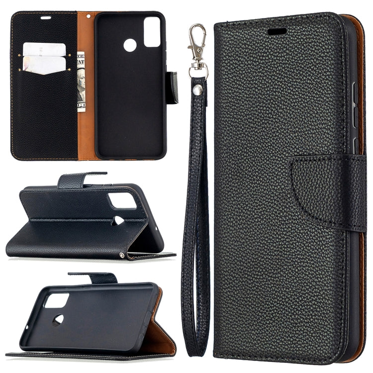 For Huawei Honor 9X Lite Litchi Texture Pure Color Horizontal Flip PU Leather Case with Holder & Card Slots & Wallet & Lanyard