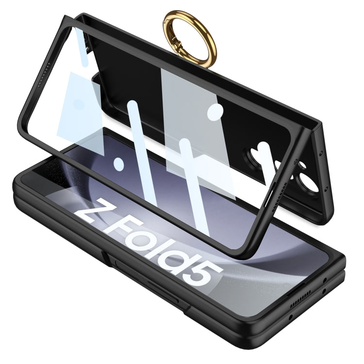 For Samsung Galaxy Z Fold5 GKK Ultra-thin Triaxial Ring Holder PC Phone Case