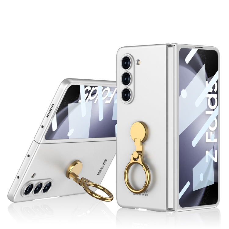 For Samsung Galaxy Z Fold5 GKK Ultra-thin Triaxial Ring Holder PC Phone Case
