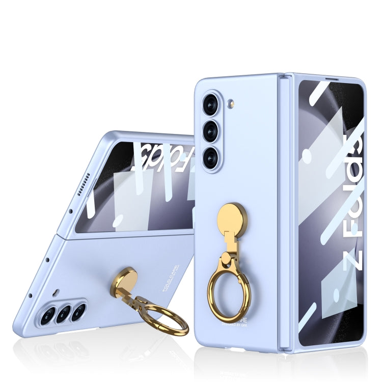 For Samsung Galaxy Z Fold5 GKK Ultra-thin Triaxial Ring Holder PC Phone Case