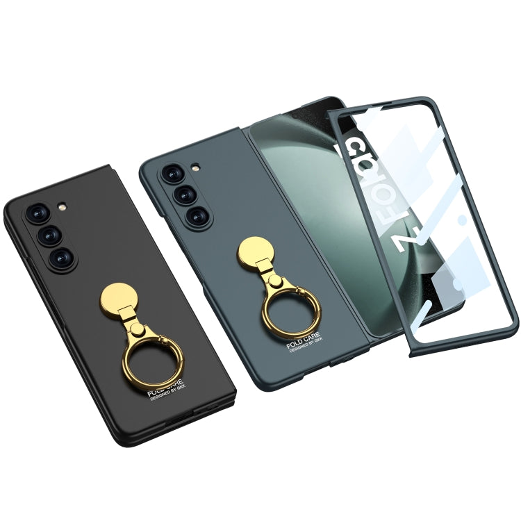 For Samsung Galaxy Z Fold5 GKK Ultra-thin Triaxial Ring Holder PC Phone Case