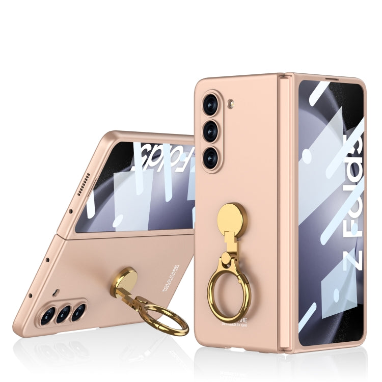 For Samsung Galaxy Z Fold5 GKK Ultra-thin Triaxial Ring Holder PC Phone Case