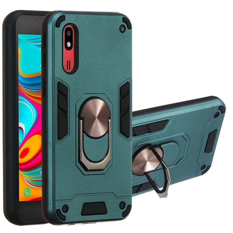 For Samsung Galaxy A2 Core 2 in 1 Armour Series PC + TPU Protective Case with Ring Holder