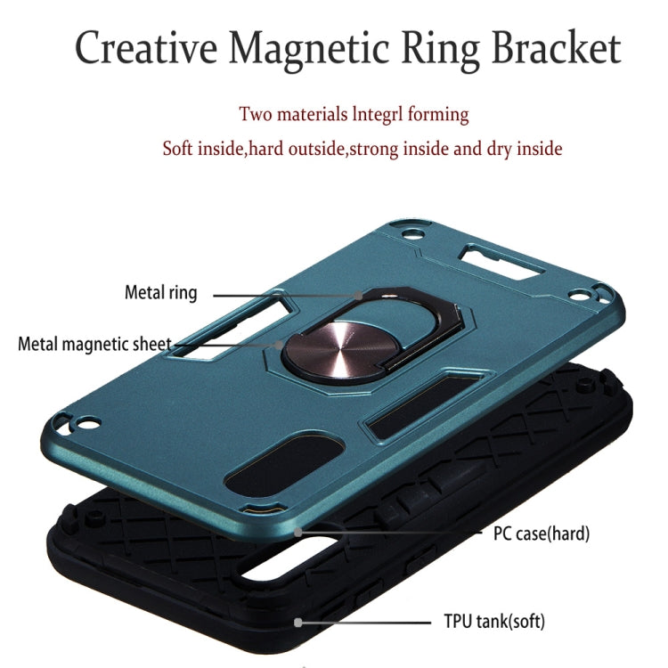 For Samsung Galaxy A2 Core 2 in 1 Armour Series PC + TPU Protective Case with Ring Holder