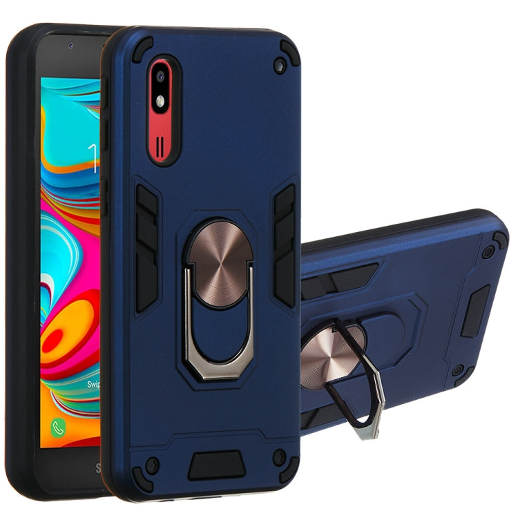 For Samsung Galaxy A2 Core 2 in 1 Armour Series PC + TPU Protective Case with Ring Holder