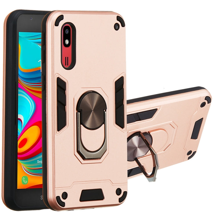 For Samsung Galaxy A2 Core 2 in 1 Armour Series PC + TPU Protective Case with Ring Holder
