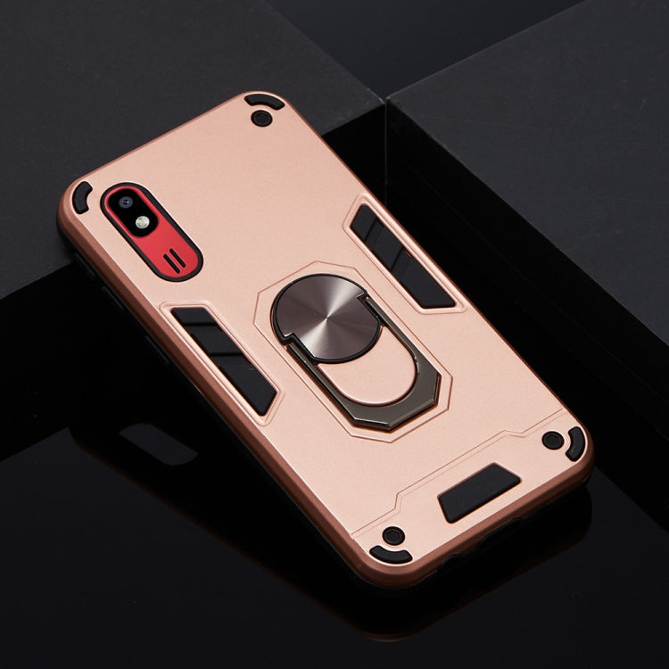 For Samsung Galaxy A2 Core 2 in 1 Armour Series PC + TPU Protective Case with Ring Holder