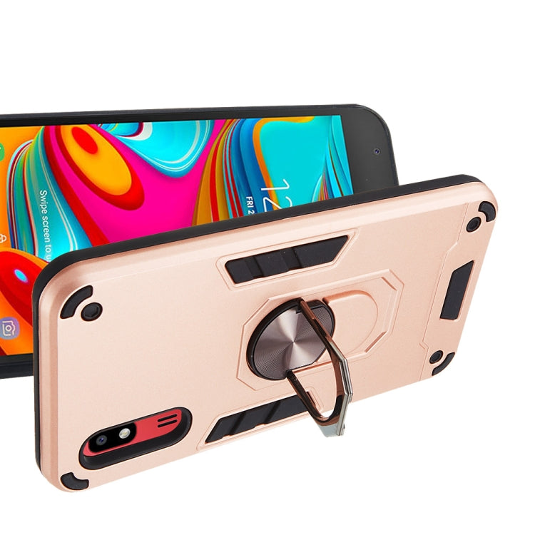 For Samsung Galaxy A2 Core 2 in 1 Armour Series PC + TPU Protective Case with Ring Holder