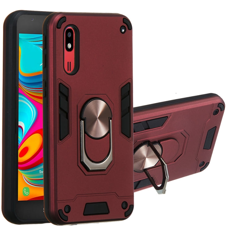 For Samsung Galaxy A2 Core 2 in 1 Armour Series PC + TPU Protective Case with Ring Holder
