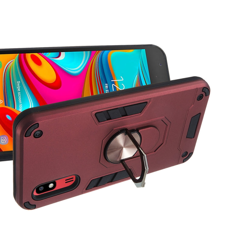 For Samsung Galaxy A2 Core 2 in 1 Armour Series PC + TPU Protective Case with Ring Holder