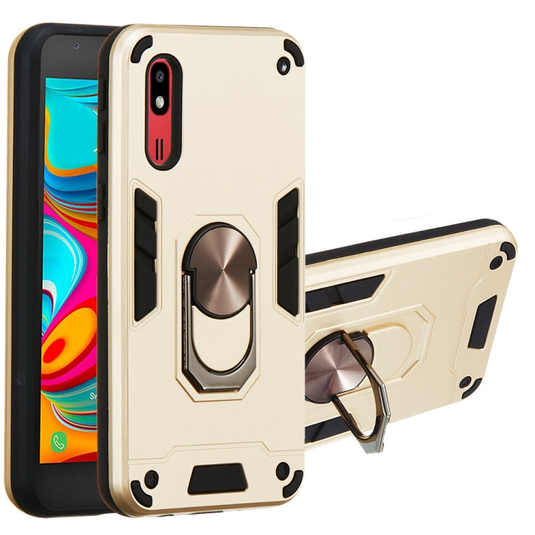 For Samsung Galaxy A2 Core 2 in 1 Armour Series PC + TPU Protective Case with Ring Holder