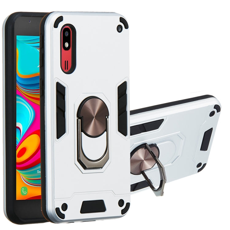 For Samsung Galaxy A2 Core 2 in 1 Armour Series PC + TPU Protective Case with Ring Holder