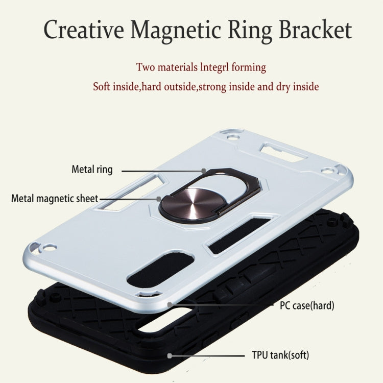 For Samsung Galaxy A2 Core 2 in 1 Armour Series PC + TPU Protective Case with Ring Holder