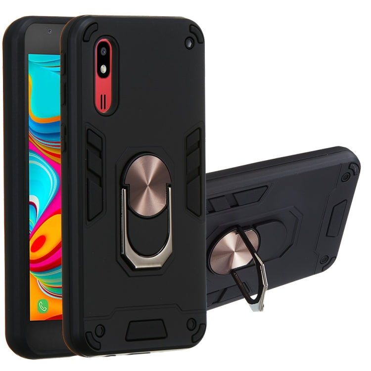 For Samsung Galaxy A2 Core 2 in 1 Armour Series PC + TPU Protective Case with Ring Holder